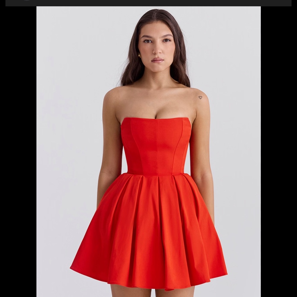 House of CB Strapless Red Dress